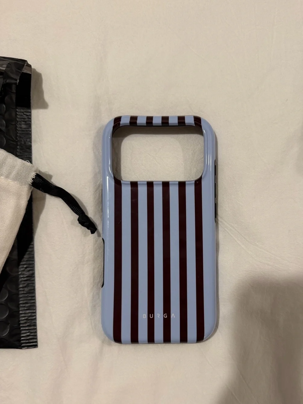 Burga Blue and Brown Striped Protective Phone Case